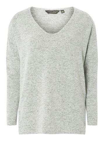 Dorothy Perkins Grey V-neck Slouchy Top