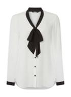 Dorothy Perkins *roman Originals Ivory Pussybow Blouse