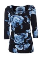 Dorothy Perkins *roman Originals Blue Jacquard Top
