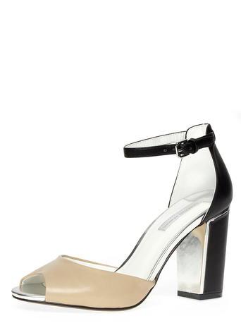 Dorothy Perkins Nude High Open Peep Toe Court