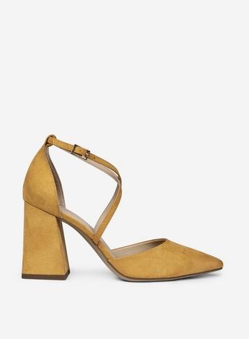 Dorothy Perkins Wide Fit Yellow Daria Court Shoes
