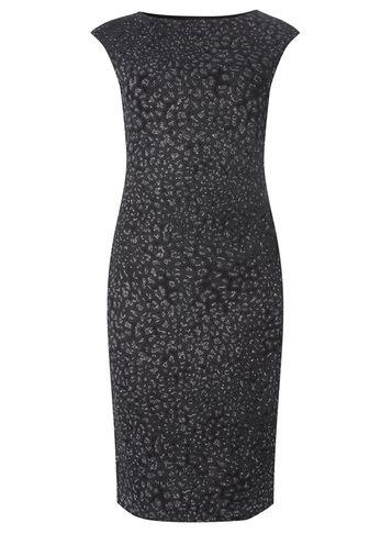Dorothy Perkins *billie & Blossom Black Tall Animal Design Bodycon Dress