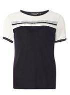 Dorothy Perkins Ivory And Navy Tassel Front T-shirt