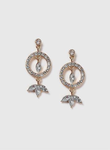 Dorothy Perkins Ring And Rhinestone Earrings