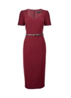 Dorothy Perkins Damson Belted Tailored Pencil Dress