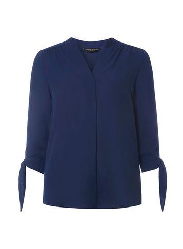 Dorothy Perkins Navy Tie Cuff Shirt