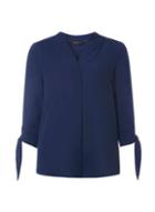 Dorothy Perkins Navy Tie Cuff Shirt