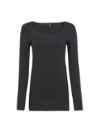 *vero Moda Black Scoop Neck Top