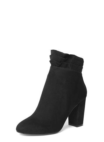 Dorothy Perkins Black 'aloe' Ruffle Ankle Boots