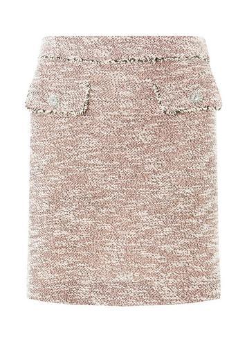 Dorothy Perkins Pink Boucle Diamante Mini Skirt