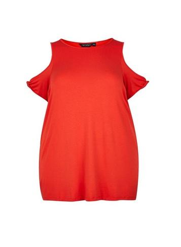 Dorothy Perkins *dp Curve Red Cold Shoulder Top