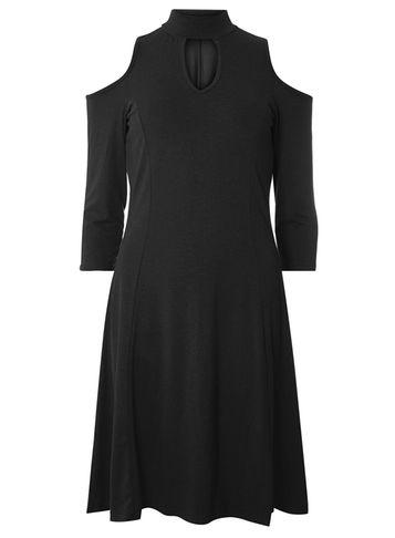 Dorothy Perkins *tall Charcoal Soft Choker Dress