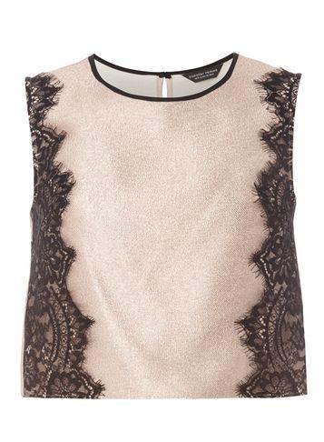 Dorothy Perkins Oyster Lace Mix Co-ord Top