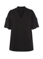 Dorothy Perkins Black Cold Shoulder Choker Top