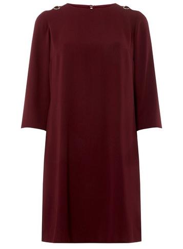 Dorothy Perkins Wine Eyelet Shift Dress