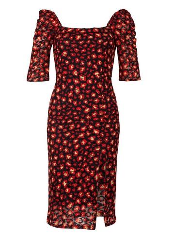 Dorothy Perkins *tfnc Multi Coloured Printed Lace Midi Dress