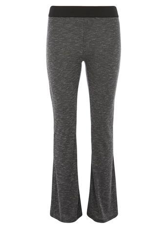 Dorothy Perkins Grey Marl Rib Flared Trousers