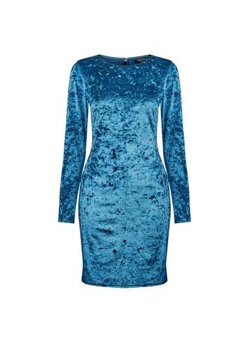 Dorothy Perkins *teal Blue Velvet Tube Dress