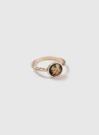 Dorothy Perkins Gold Look Trapped Stone Ring