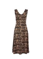 Dorothy Perkins Petite Brown Zebra Print Split Midi Dress