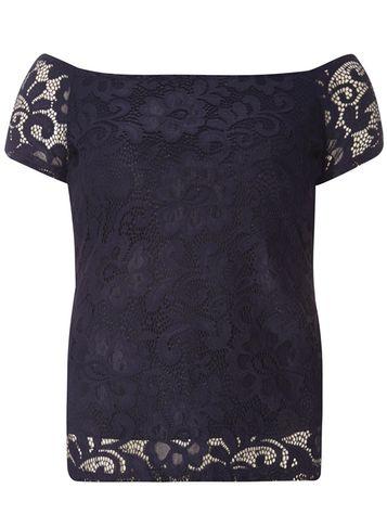 Dorothy Perkins Blue Lace Bardot Top