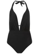 Dorothy Perkins *dp Beach Black Plain Plunge Swimsuit