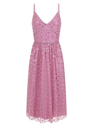 *little Mistress Rose Sequin Cami Prom Dress