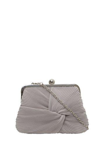 Dorothy Perkins Grey Pleat Frame Clutch