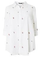 Dorothy Perkins *dp Curve Ivory Ditsy Embroidered Long Sleeve Shirt