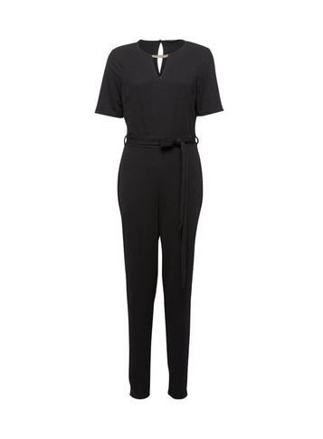 Dorothy Perkins *black Gold Bar Keyhole Jumpsuit