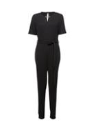 Dorothy Perkins *black Gold Bar Keyhole Jumpsuit