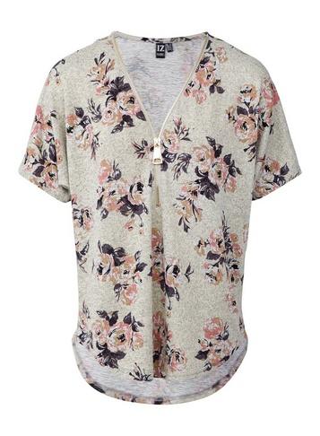 *izabel London Stone Floral Print Bloom Top