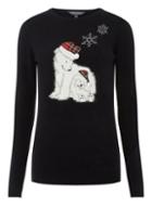 Dorothy Perkins *tall Navy Polar Bear Jumper