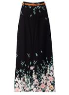 *izabel London Black Floral Print Maxi Skirt