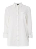 Dorothy Perkins *tall Ivory Curved Hem Poplin Twill Shirt