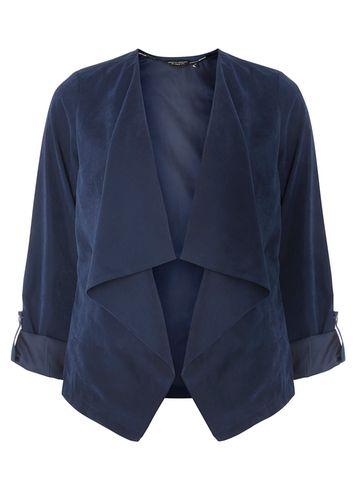 Dorothy Perkins Navy Drawstring Throw-on Waterfall Jacket