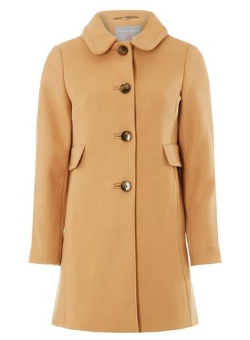 Dorothy Perkins Petite Camel 'dolly' Coat