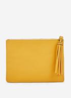 Dorothy Perkins Yellow Tassel Clutch Bag