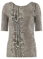 Dorothy Perkins Multi Colour Snake Print Scoop Back Top