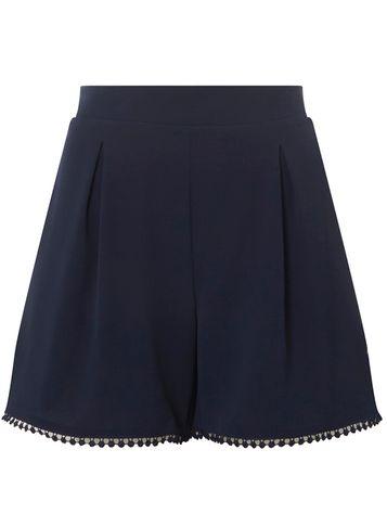 Dorothy Perkins Navy Pom Pom Hem Shorts