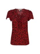 *billie & Blossom Red Leopard Print Shell Top