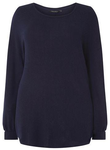 Dorothy Perkins Dp Curve Navy Batwing Soft Touch Top