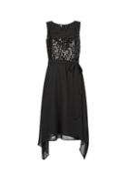 *billie & Blossom Black Sequin Midi Skater Dress