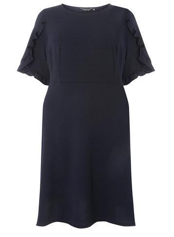 Dorothy Perkins *dp Curve Navy Fit And Flare Dress