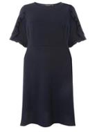 Dorothy Perkins *dp Curve Navy Fit And Flare Dress