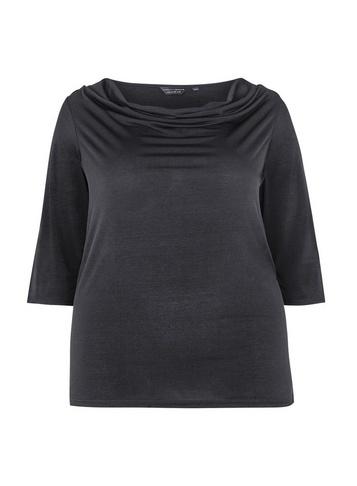 Dorothy Perkins *dp Curve Black Cowl Neck Top