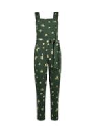 Dorothy Perkins Petite Khaki Ditsy Floral Print Jumpsuit