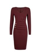 Dorothy Perkins *oxblood Button Bodycon Dress