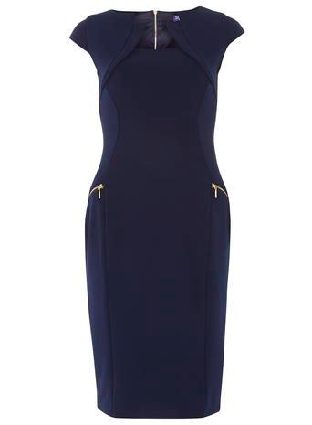 Dorothy Perkins *amy Childs Polly Geo Neckline Midi Dress