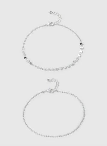 Dorothy Perkins Silver Ball And Chain Anklet